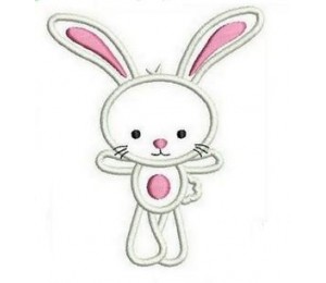 Stickserie Osterfreunde Hasi hüpf Appli